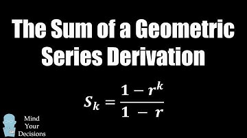 The Sum of a Geometric Series (Animated Proof)