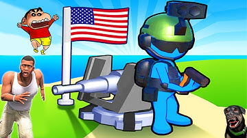 SHINCHAN NOOB VS PRO VS HACKER IN FIGHT FOR AMERICA WITH FRANKLIN NAD CHOP | DREAM SQUAD