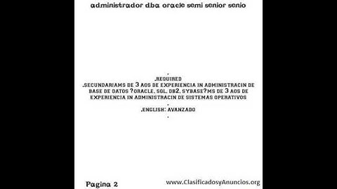 administrador dba oracle semi senior senio fecha: 30 de septiembre de 2011