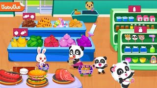 Baby Panda's Supermarket Simulator / BabyBus Game Video l Supermarket Kids gameplay screenshot 3