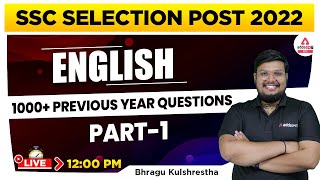 SSC Selection Post Phase 10 | English | 1000+ Previous Year Questions #1 | by Bhragu Kulshrestha