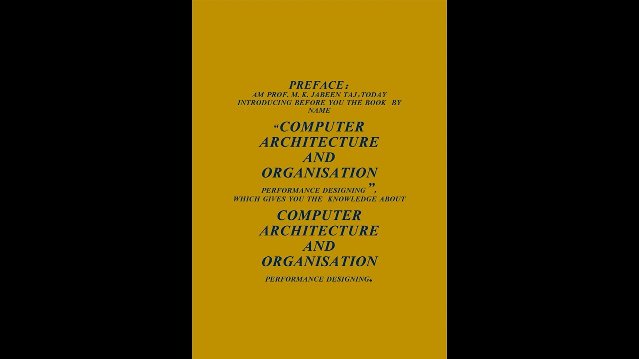 JABEN INDIA,"COMPUTER ARCHITECTURE AND ORGANIZATION PERFORMANCE DESIGNING" BOOK