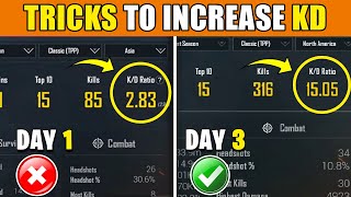 HOW TO INCREASE KD IN PUBG MOBILE 🔥 (10X FASTER) | PUBG MOBILE TIPS AND TRICKS