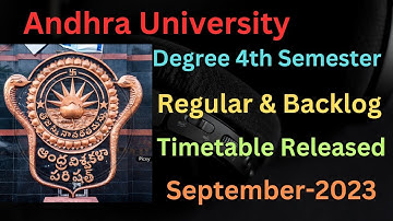 #andhra university Degree 4th Sem Regular&Backlog Timetable Released 💥💥#pleaseshare#subscribe#ismart