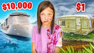 SURVIVING a $1 vs $10,000 Vacation!