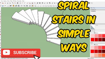 SketchUp Tutorial - How to create Spiral Stairs in sketchup | Spiral Stairs in simple ways