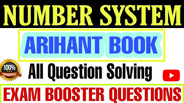 Number system chapter all question solved arihant book , polytechnic entrance exam 2020