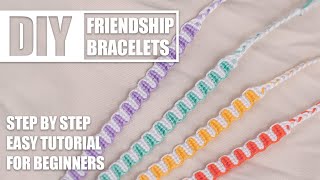 Mini Wave Friendship Bracelets Step by Step Tutorial | Easy Tutorial for Beginner