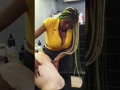 💈ASMR BACK SCRATCHİNG &MASSAGE #ladybarbers #african