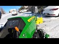 Plowing snow for neighbors & pulling sleds - John Deere 1025R