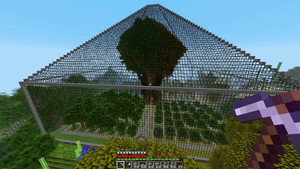 Minecraft Building The Amazing Glass Pyramid Structure Youtube