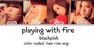 BlackPink - Playing With Fire (Color Coded Lyrics /Han/Rom/Eng) Resimi