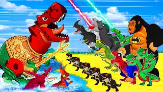 Smart Tyrannosaurus, Aquaman vs. GODZILLA: Baby KONG, MECHADINOSAUR Velociraptor [Compilation 42min]