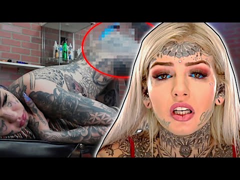 GETTING HER BUTTHOLE TATTOOED