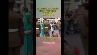 Soldier sits down as soon as he meets Queen 👸 #shorts #viral #royal
