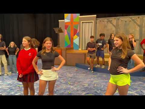 Playmakers of Baton Rouge rehearse the opening number of 'Footloose'