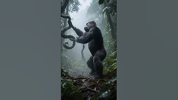 Jungle Showdown: Silverback Gorilla vs Giant Python! #animal
