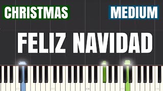 Christmas - Feliz Navidad Piano Tutorial | Medium