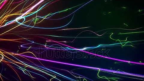 DAVE FX - Colorful Wavy Neon Lines Loopable Abstract Motion Background