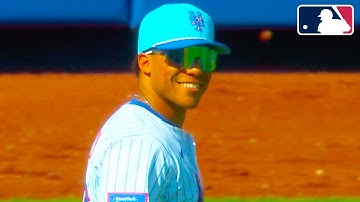 Juan Soto Tries to Throw Out Aaron Judge at First — They Both Laugh & Smile | Yankees vs Mets