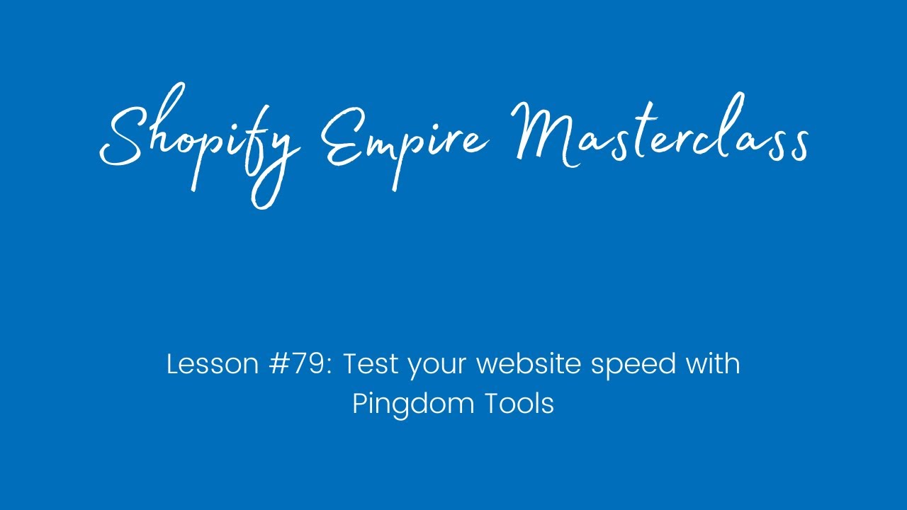Update Test Website Speed with Pingdom Tools