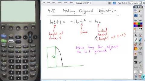4 5alg2 falling object