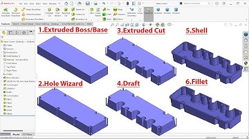 Engine Valve Cover in SolidWorks (Basic Features in SolidWorks)