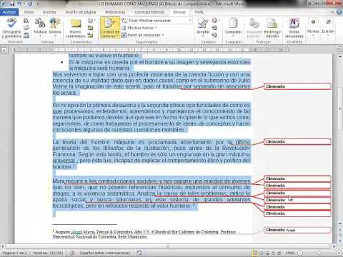 Revisión de documentos Word Control de cambios