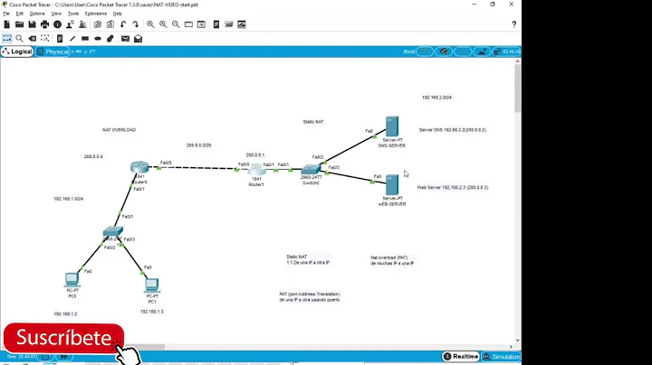 How to configure Static NAT network address translation in Cisco
