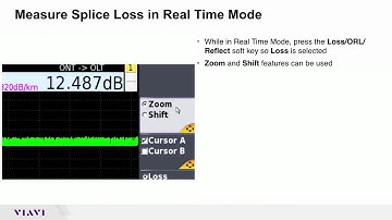 VIAVI Solutions   Using the OTDR in Real Time Mode