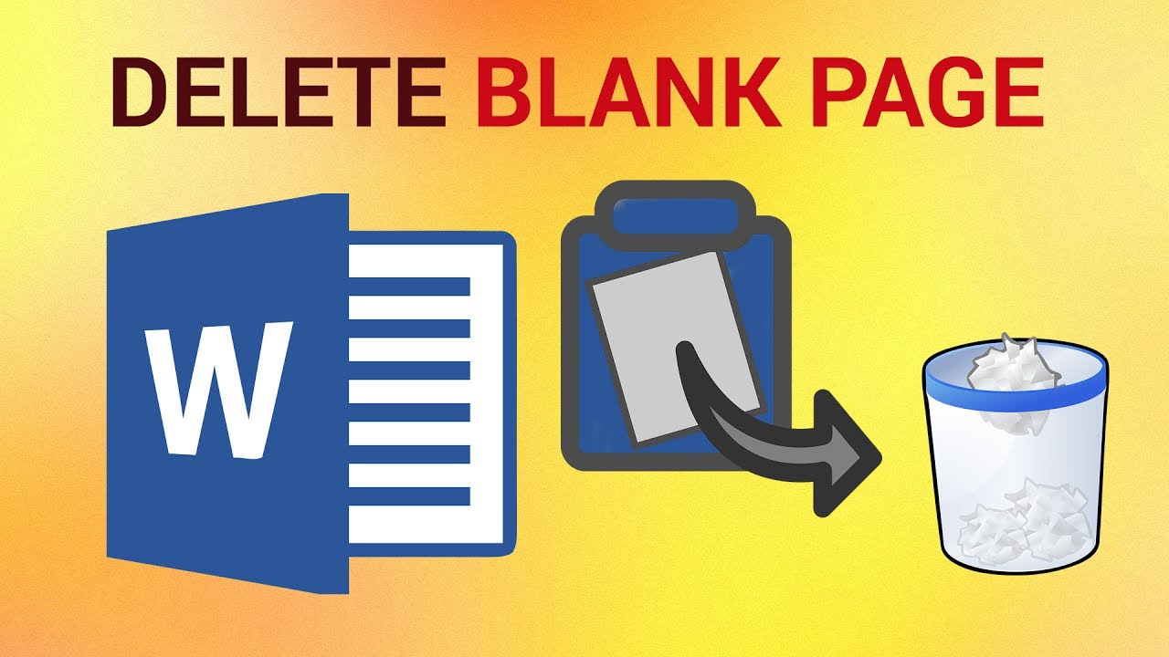 How to Delete a Blank Page in Word 2016 YouTube