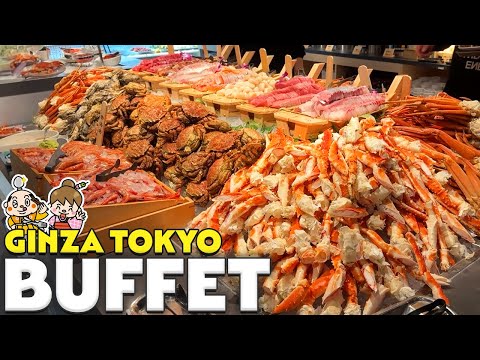 Tokyo Ginza All You Can Eat Buffet / Sushi, Wagyu yakiniku, Sashimi, Crab / Japan Travel Tips