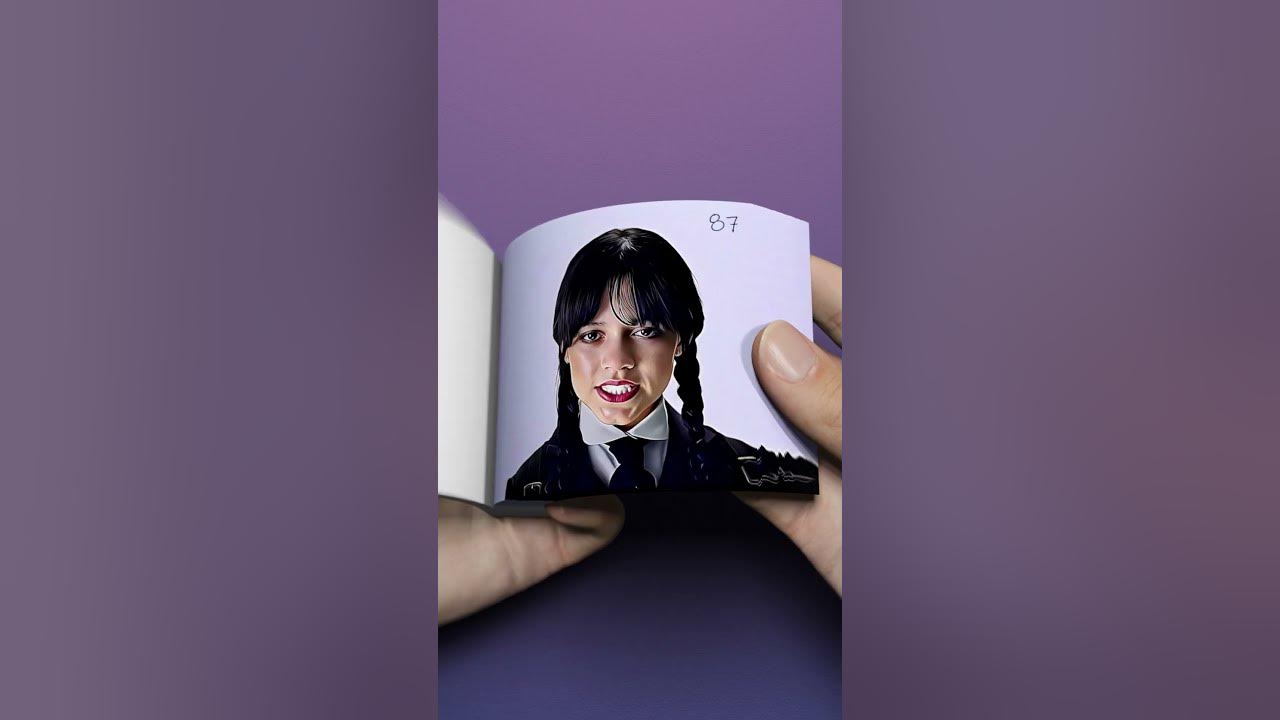 Wednesday Addams Singing "Pretty Little Baby" FlipBook #shorts