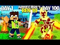 I survived 100 days as ben 10 in minecraft