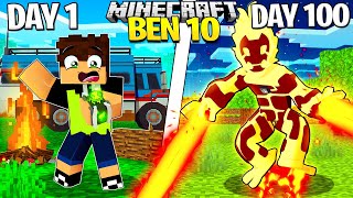 I Survived 100 Days as BEN 10 in Minecraft