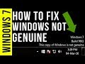 How to Fix Windows is Not Genuine | Remove Build 7601/7600 | 100% Working Windows 7/8/10 | 2020