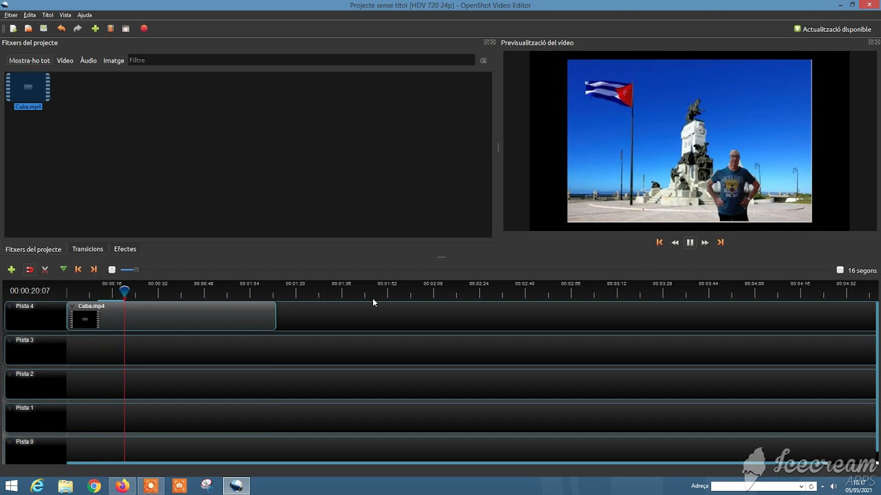 separar audio de video i exportar en OPENSHOT YouTube