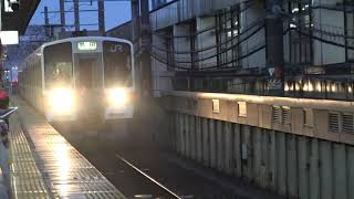 東海道本線２１１系普通列車島田行き静岡駅到着シーン2020.03.22.