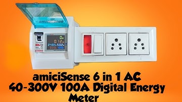 amiciSense 6 in 1 AC 40-300V 100A Digital Energy Meter