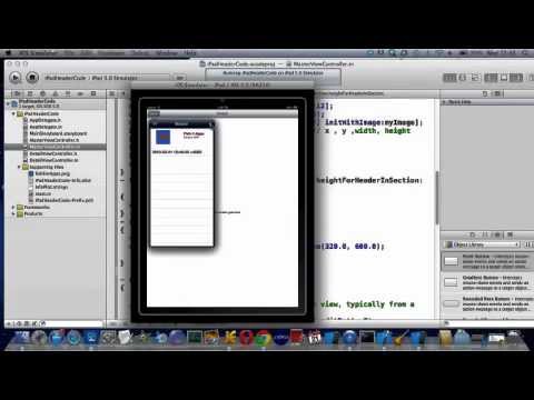 iPad Code Only Cell Header Image & Text in Xcode 4.3