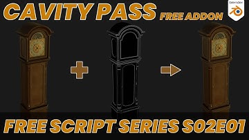 Render Cavity Passes in Blender | Free Script Series S02E01 | Cavity Pass Addon | Free Blender Addon