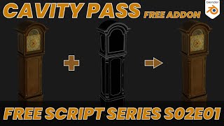 Render Cavity Passes in Blender | Free Script Series S02E01 | Cavity Pass Addon | Free Blender Addon