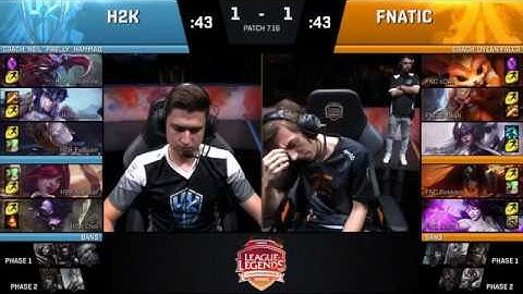 FNC vs H2K Game 3 Highlights | 2017 EU LCS Summer 3rd Place | Fnatic vs H2K