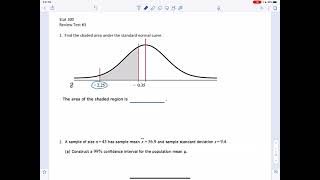 Stat 300 Review Test #3 (#1-3)