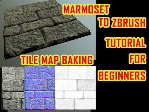 zbrush to marmoset tile | map baking in zbrush | zbrush map baking ...
