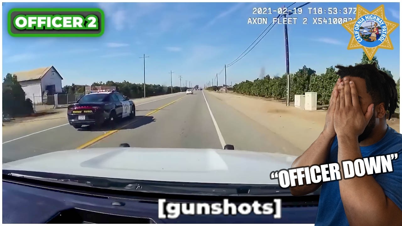 California Highway Patrol gets F***ING AMBUSHED & SCREAMS for help ...