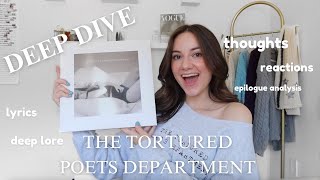 THE TORTURED POETS DEPARTMENT DEEP DIVE | reactions, theories, analyzing lyrics | alecksis victoria