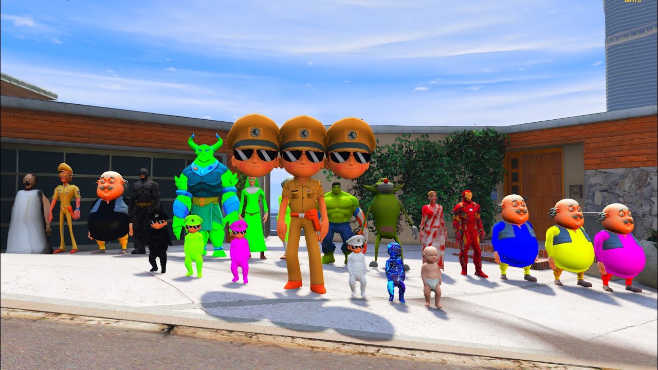 Little Singham Playing Hide And Seek With Mini Little Singham In Gta 5