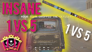 *INSANE* Sledge 1v5 ACE - Rainbow Six Siege