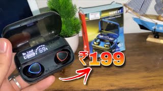 M10 TWS Wireless Earbud Unboxing and Review / EARBUDS with Powerbank⚡️